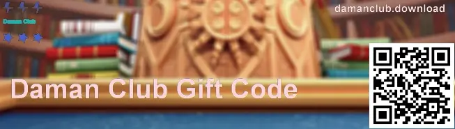 Daman Club gift code action banner with a button below